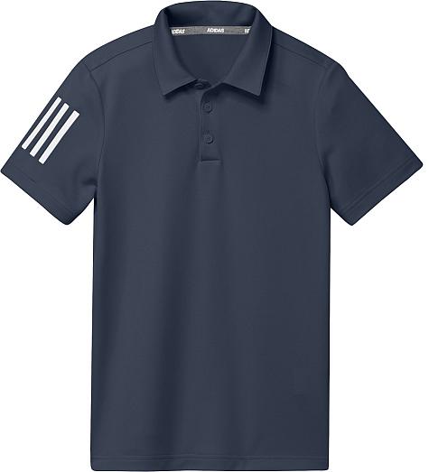 Adidas Three Stripe Junior Golf Shirts - Previous Season Style - ON SALE
