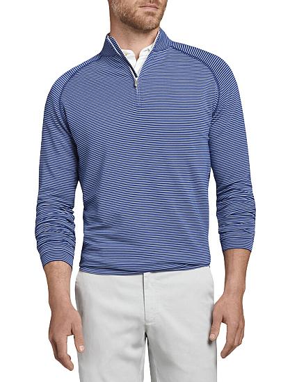 Peter Millar Dri-Release Natural Touch Stripe Quarter-Zip Golf Pullovers