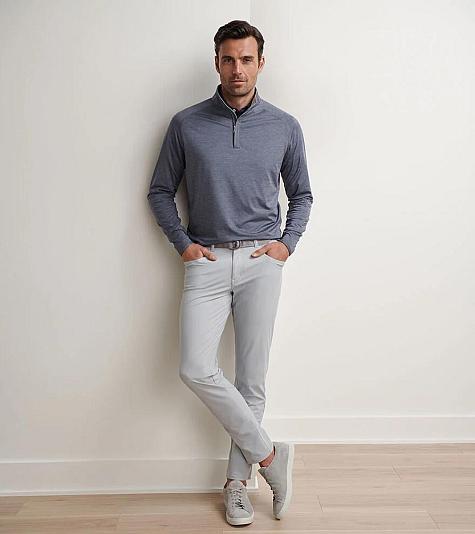 Peter Millar Crown Crafted Stealth Performance Quarter-Zip Golf Pullovers - Tour Fit