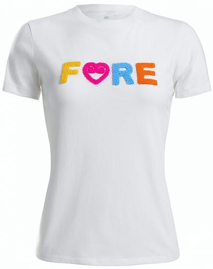 G/Fore Women's Fore Heart G's Golf T-Shirts - Previous Season Style