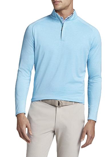 Peter Millar Crown Crafted Stealth Performance Quarter-Zip Golf Pullovers - Tour Fit