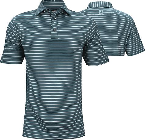 FootJoy ProDry Lisle Triple Pinstripe Golf Shirts - FJ Tour Logo Available