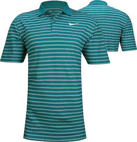 Nike Dri-FIT Victory Stripe Left Chest Logo Golf Shirts  - Previous Season Style - ON SALE