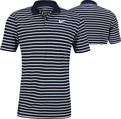 Nike Dri-FIT Victory Stripe Left Chest Logo Golf Shirts