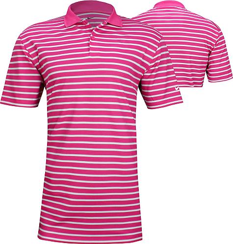 Nike Dri-FIT Victory Stripe Left Sleeve Logo Golf Shirts - Previous Season Style - ON SALE