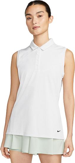Nike Women's Dri-FIT Victory Texture Sleeveless Golf Shirts - Previous Season Style - ON SALE