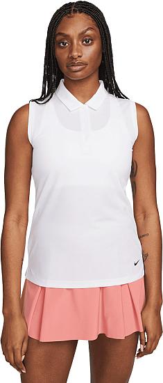 Nike Women's Dri-FIT Victory Solid Sleeveless Golf Shirts - HOLIDAY SPECIAL