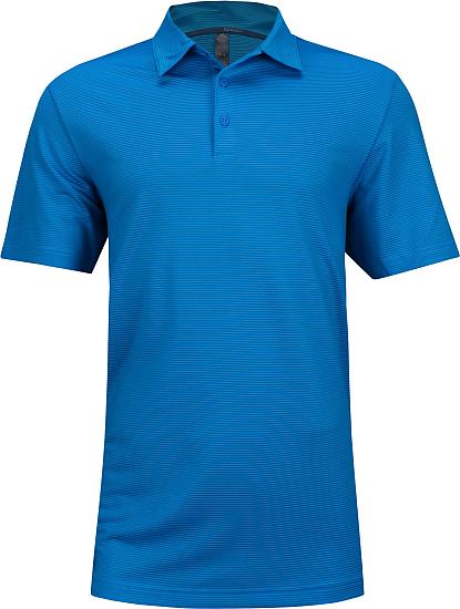 Adidas Primegreen Ottoman Pencil Stripe Golf Shirts