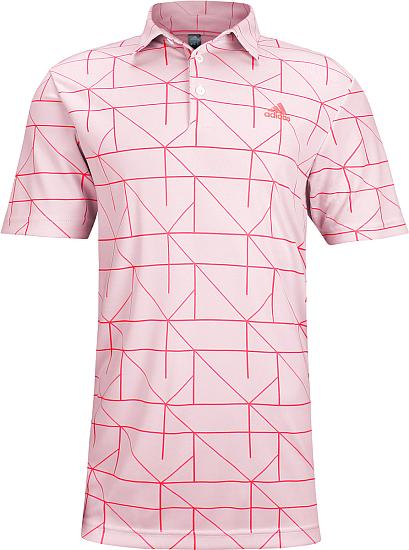 Adidas Primegreen Lines Jacquard Golf Shirts