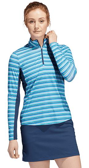 Adidas Women's Sun Protection Printed Long Sleeve Golf Shirts - ON SALE