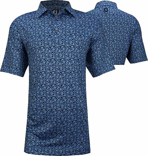 FootJoy ProDry Lisle Painted Floral Golf Shirts - FJ Tour Logo Available