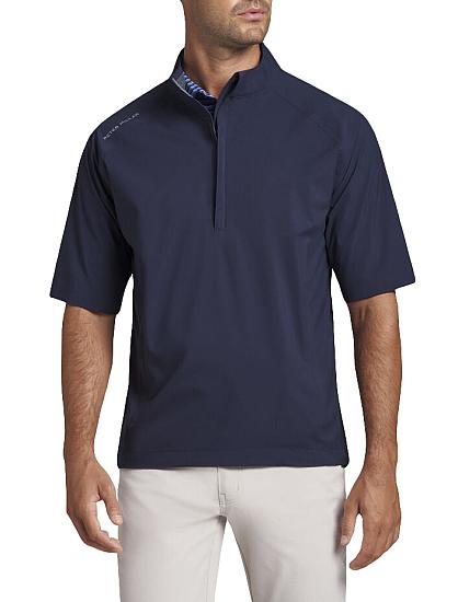 Peter Millar Shield Short-Sleeve Half-Zip Golf Windshirts