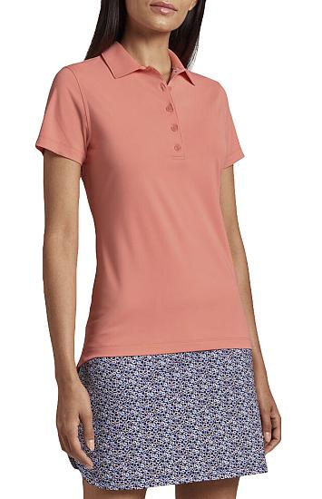 Peter Millar Women's Performance Golf Shirts - Saffron