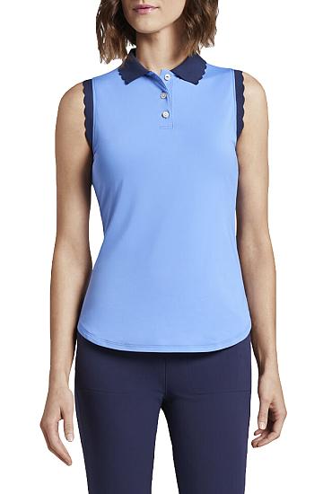 Peter Millar Women's Opal Scallop Edge Sleeveless Golf Shirts