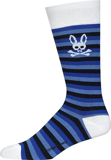 Psycho Bunny Striped Crew Golf Socks - Single Pairs