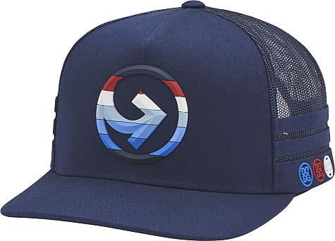 G/Fore Striped Quarter G Trucker Snapback Adjustable Golf Hats