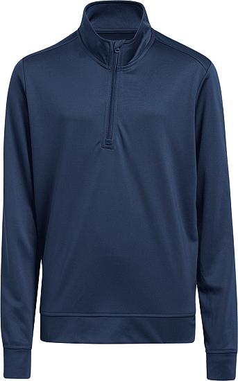 Adidas Solid Quarter-Zip Junior Golf Pullovers