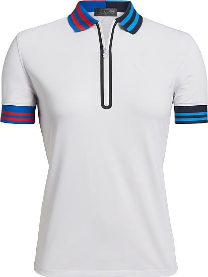 G/Fore Women's Quarter-Zip Embossed Logo Golf Shirts
