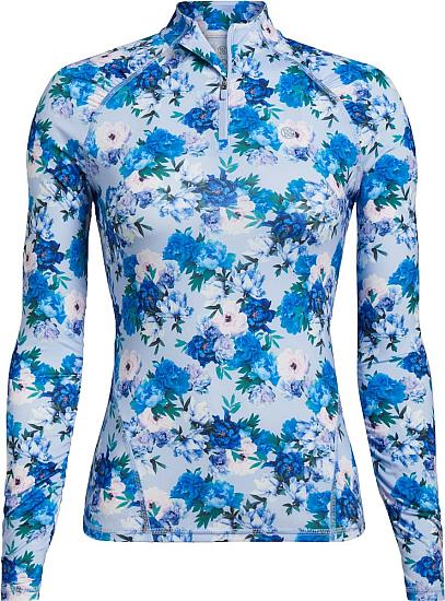 G/Fore Women's Photo Floral Quarter-Zip Golf Pullovers - HOLIDAY SPECIAL