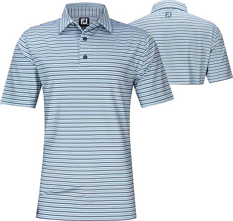FootJoy ProDry Lisle Multi-Stripe Golf Shirts - FJ Tour Logo Available