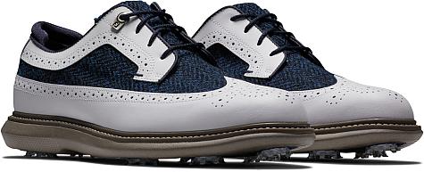 FootJoy Traditions Wingtip Golf Shoes - Limited Edition Harris Tweed
