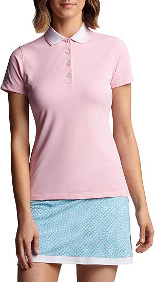 Peter Millar Women's Hicks Stripe Collar Sport Mesh Golf Shirts - HOLIDAY SPECIAL