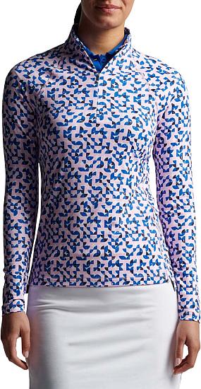 Peter Millar Women's Perth Raglan-Sleeve Quarter-Zip Golf Pullovers - Distressed Geo