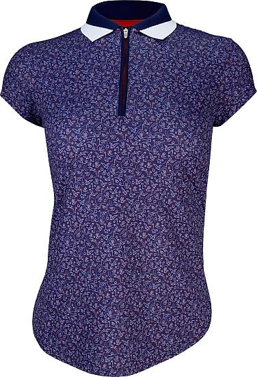 Peter Millar Women's Bianca Cap-Sleeve Quarter-Zip Golf Shirts - ON SALE