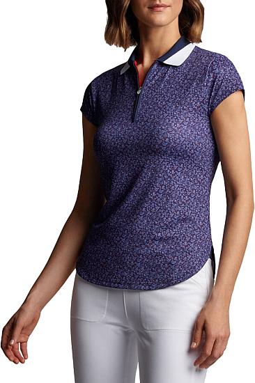 Peter Millar Women's Bianca Cap-Sleeve Quarter-Zip Golf Shirts
