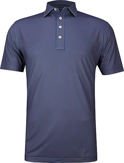 Peter Millar Crown Crafted Andalusian Tile Performance Jersey Golf Shirts - Tour Fit - Previous Season Style - ON SALE