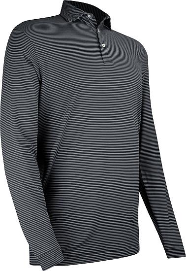 Peter Millar Lyons Stripe Performance Long Sleeve Golf Shirts