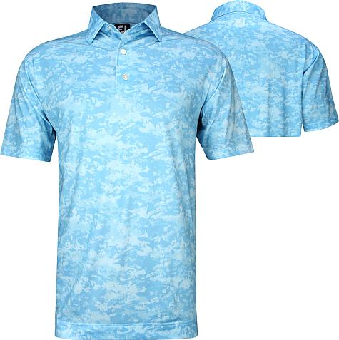 FootJoy ProDry Lisle Cloud Camo Golf Shirts - FJ Tour Logo Available - Previous Season Style