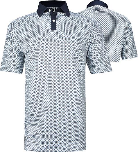 FootJoy ProDry Lisle Circle Print Golf Shirts - FJ Tour Logo Available - Previous Season Style