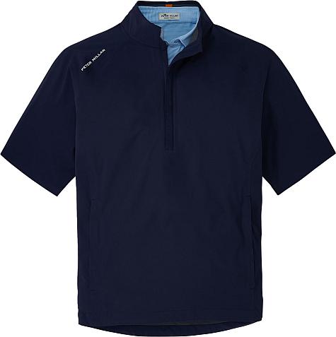 Peter Millar Shield Short Sleeve Half-Zip Golf Rain Shirts
