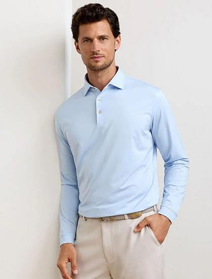 Peter Millar Solid Performance Jersey Long Sleeve Golf Shirts