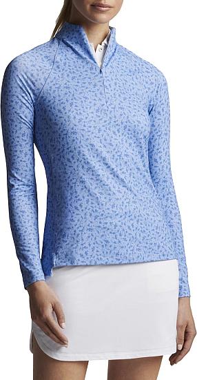 Peter Millar Women's Perth Raglan-Sleeve Quarter-Zip Golf Pullovers - Blue English Floral