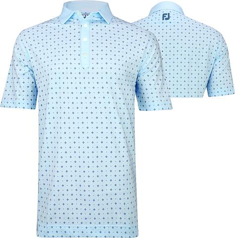 FootJoy ProDry Performance Lisle Deco Print Golf Shirts - Athletic Fit - FJ Tour Logo Available