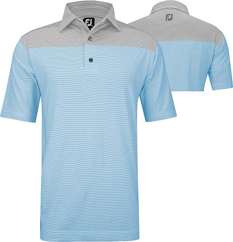 FootJoy ProDry Lisle End-On-End Block Golf Shirts - FJ Tour Logo Available