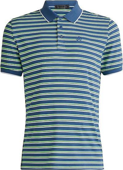 G/Fore Perforated Stripe Tech Jersey Golf Shirts