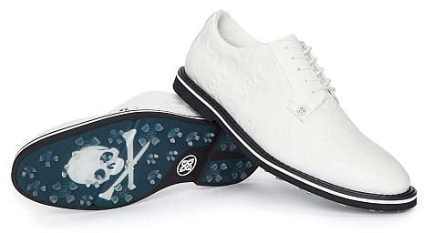 G/Fore Gallivanter Debossed Skull & T's Leather Spikeless Golf Shoes
