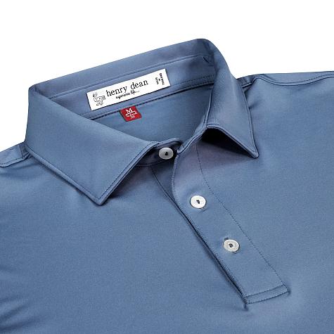 henry dean Solid Performance Knit Golf Shirts - Tailored Fit
