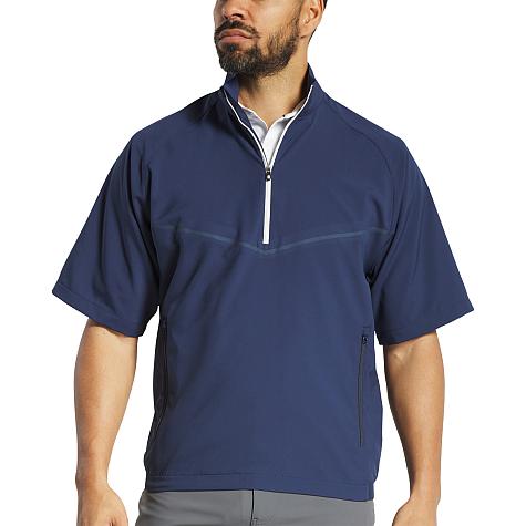 FootJoy Short Sleeve Zephyr Half-Zip Golf Windshirts
