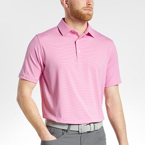 FootJoy MicroFeeder Stripe Lisle Golf Shirts - Athletic Fit