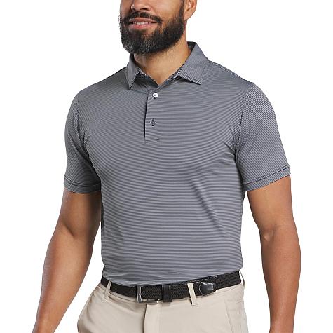 FootJoy MicroFeeder Stripe Lisle Golf Shirts - Athletic Fit