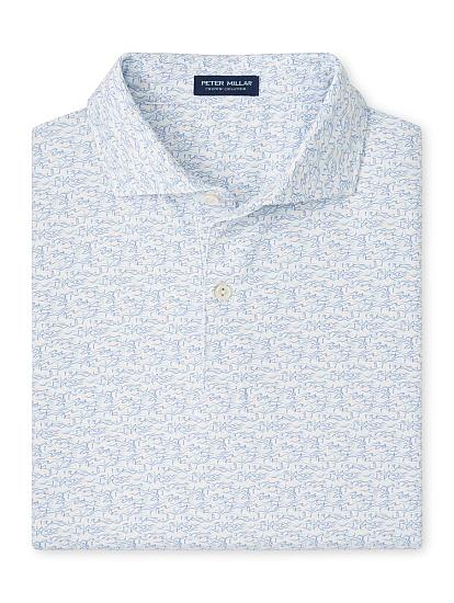 Peter Millar Melody Sea Performance Jersey Golf Shirts - Tour Fit