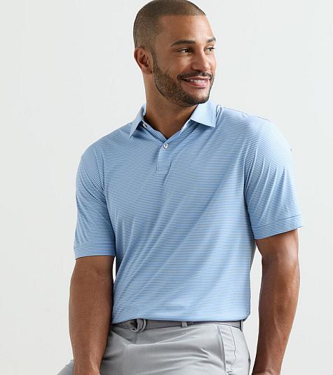 Peter Millar Featherweight Market Stripe Performance Golf Shirts