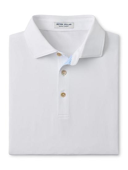 Peter Millar Solid Performance Jersey Contrast Collar Golf Shirts