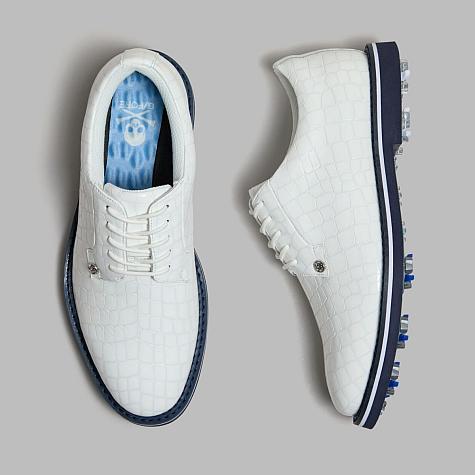 G/Fore Gallivanter G/Lock Croc Embossed Leather Derby Golf Shoes