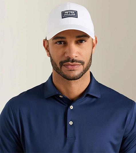 Peter Millar Pursuit Performance Stacked Logo Golf Hats