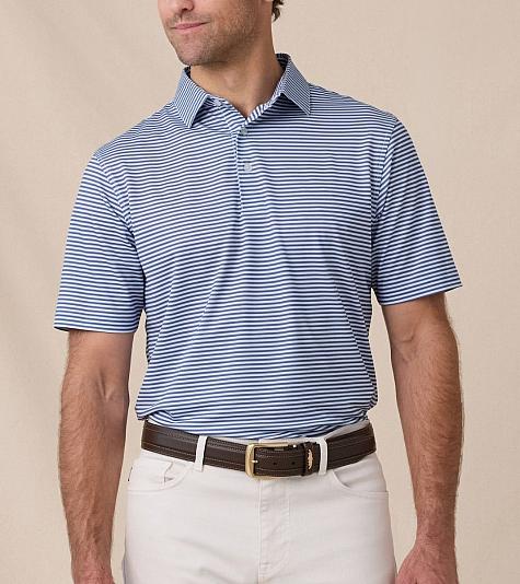 Straight Down Del Mar Stripe Golf Shirts